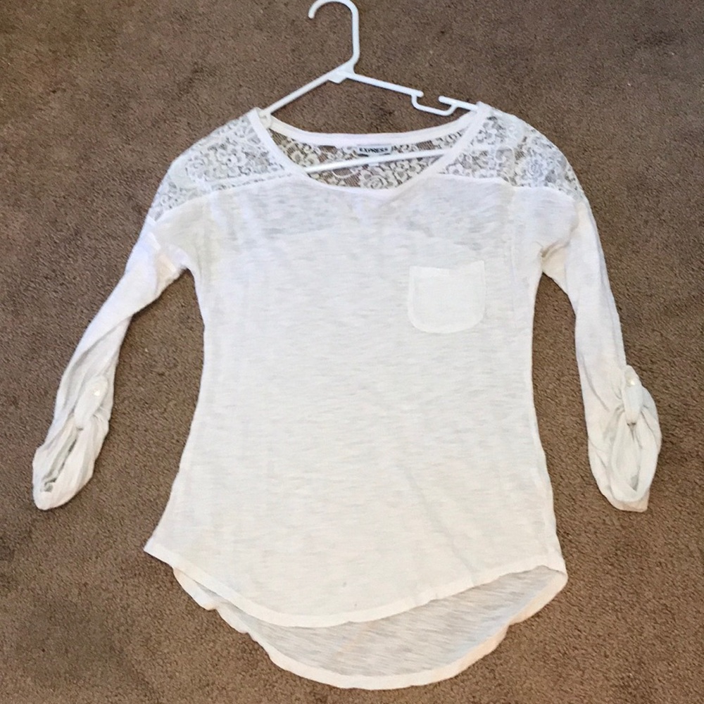 A white shirt with lace